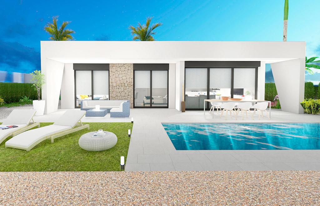 Villa on one level with 2 bedrooms and private pool in Calasparra, Murcia