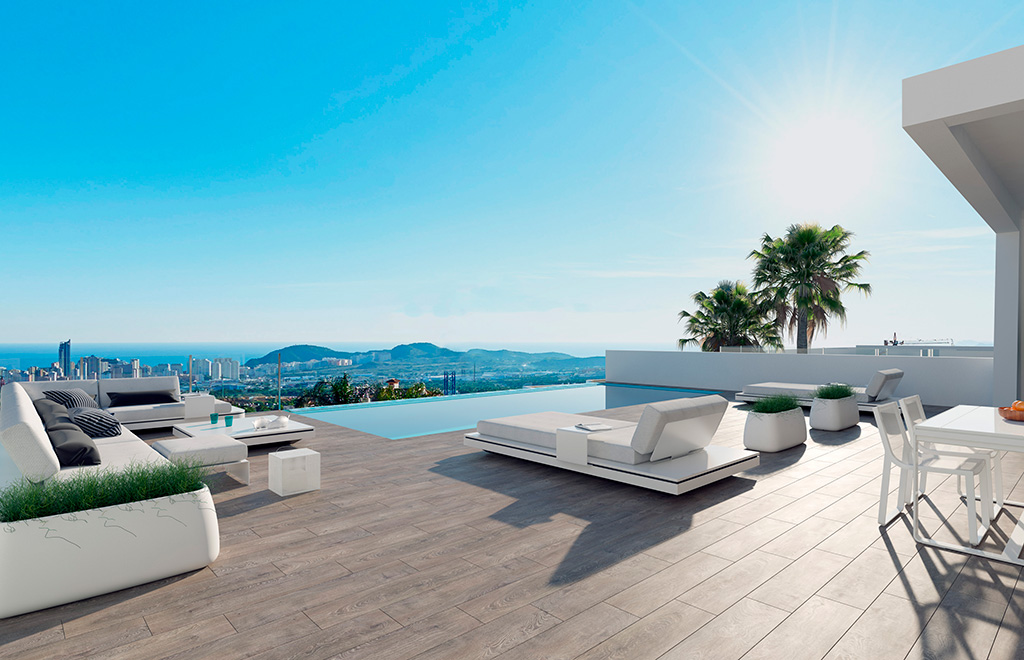 Elegante chalet con piscina privada y vistas al mar en Finestrat