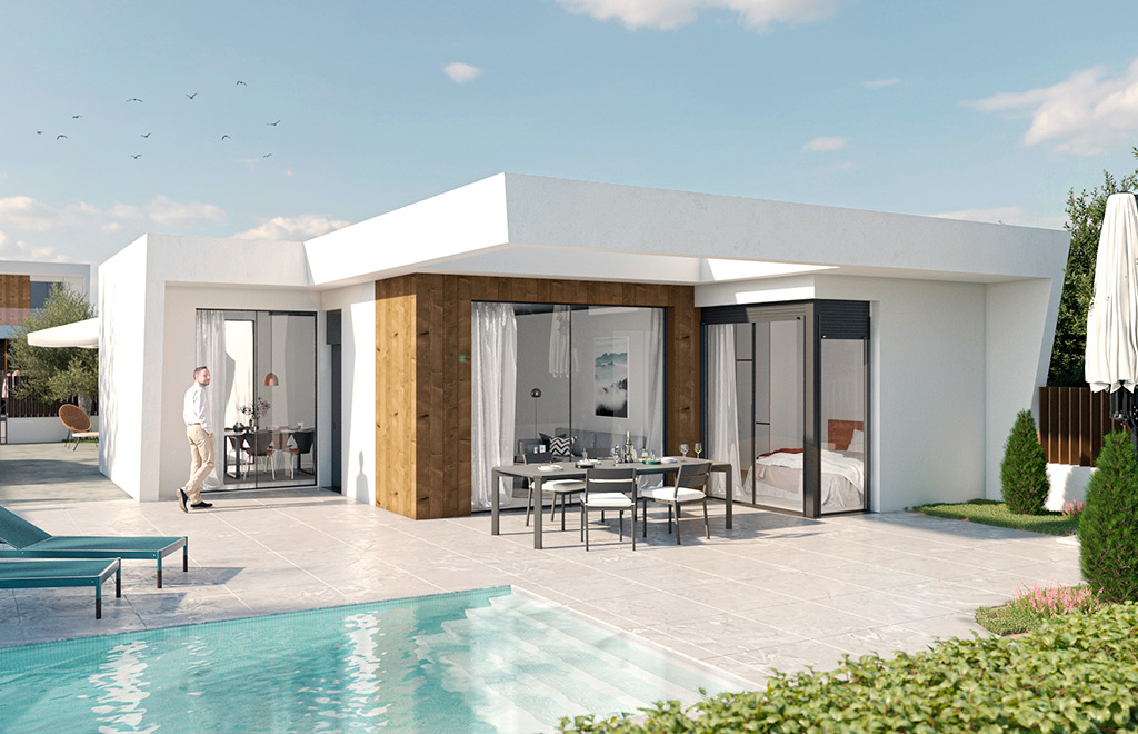 Exclusive villa on one level with private pool in Altaona Golf, Murcia