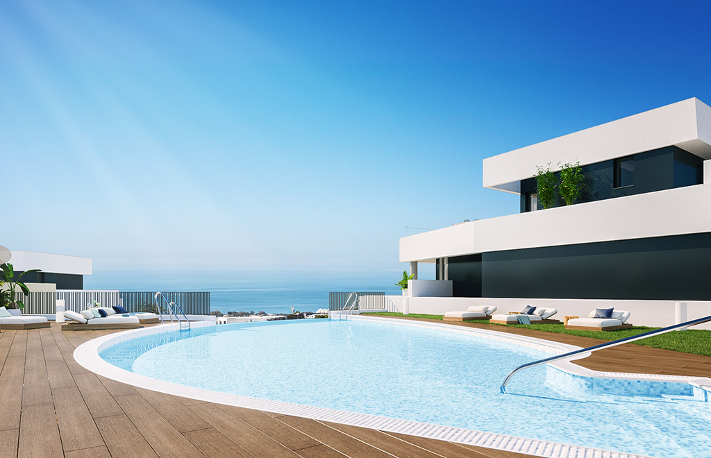 Apartamento con vistas al mar en Altos de los Monteros, Marbella