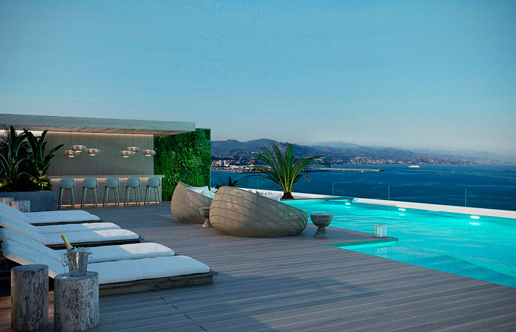 Exclusive apartment with 4 bedrooms, jacuzzi and sea views in Málaga
