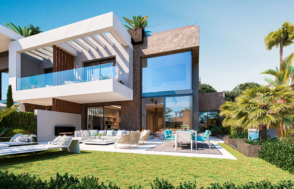 Exclusive terraced villa with 4 bedrooms, private pool and sea views in Marbella