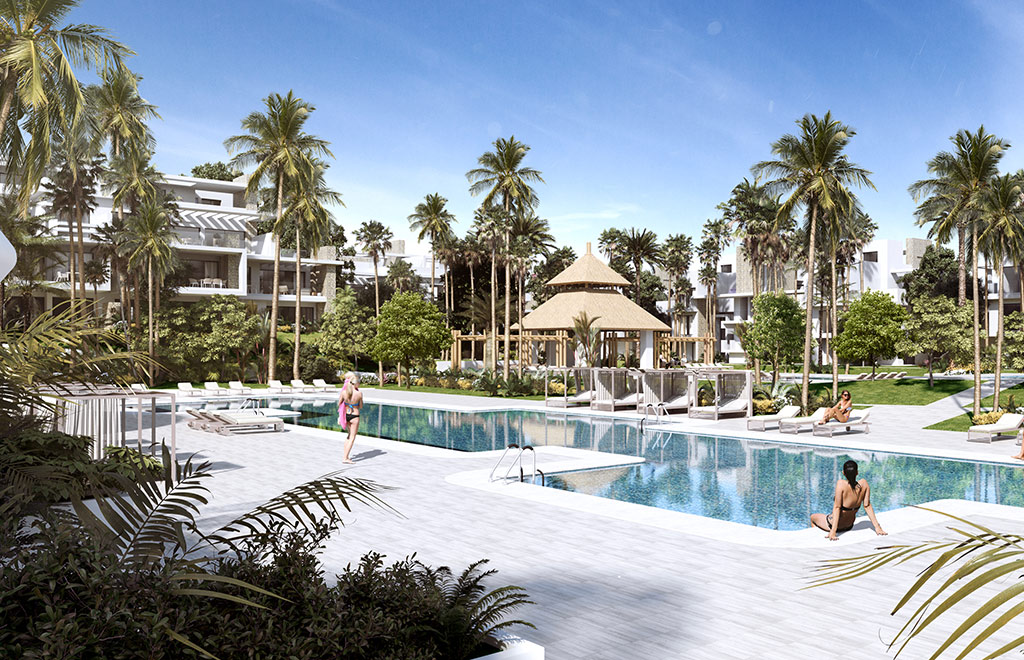 Apartment with 3 bedrooms and garden in Estepona