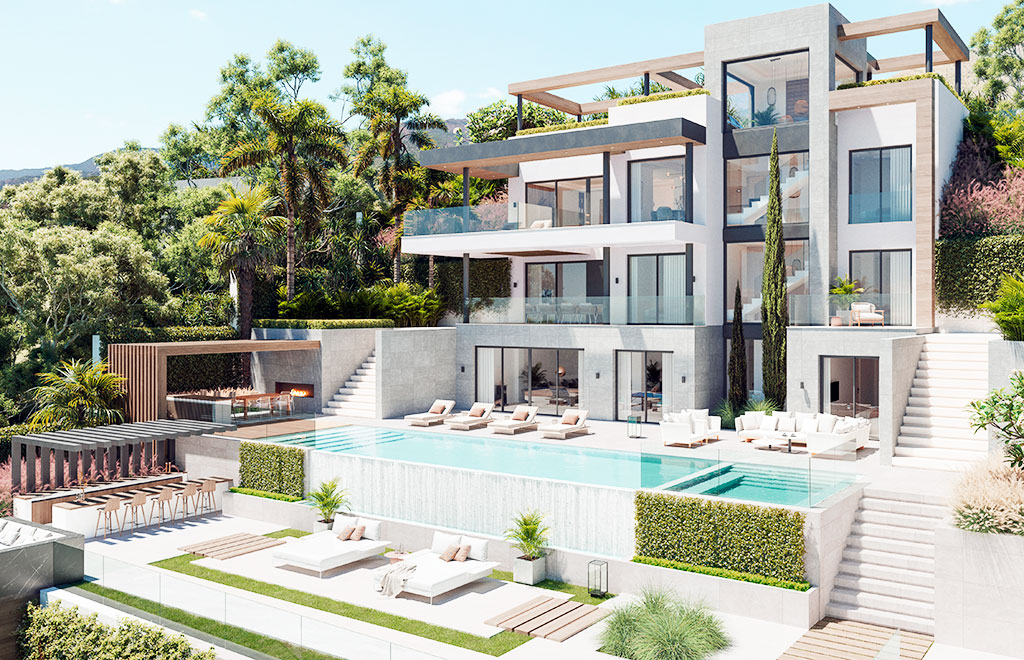 Chalet de lujo en primera línea de golf y vistas mar en Mijas Costa