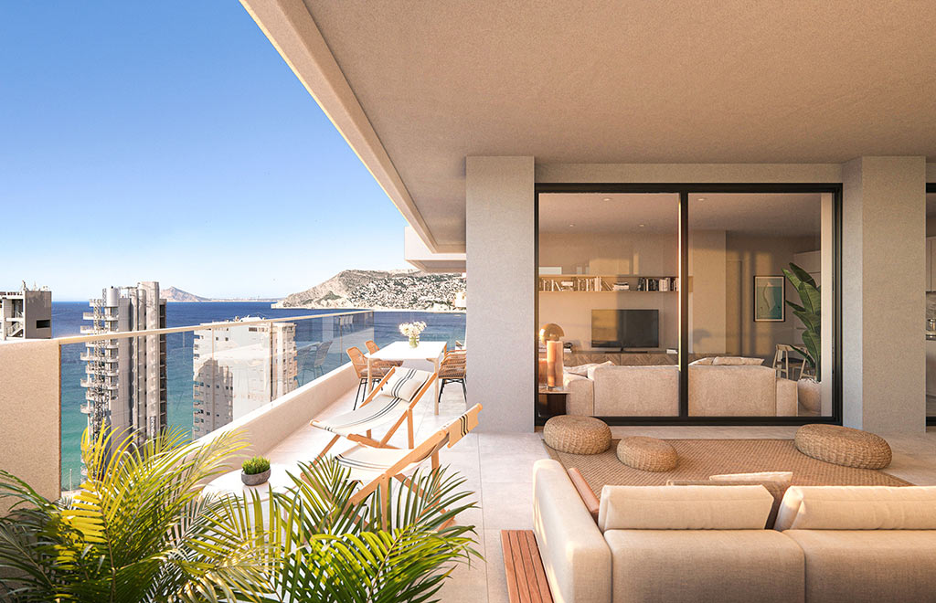 Apartment with incredible sea views, 100m from the beach in Calpe