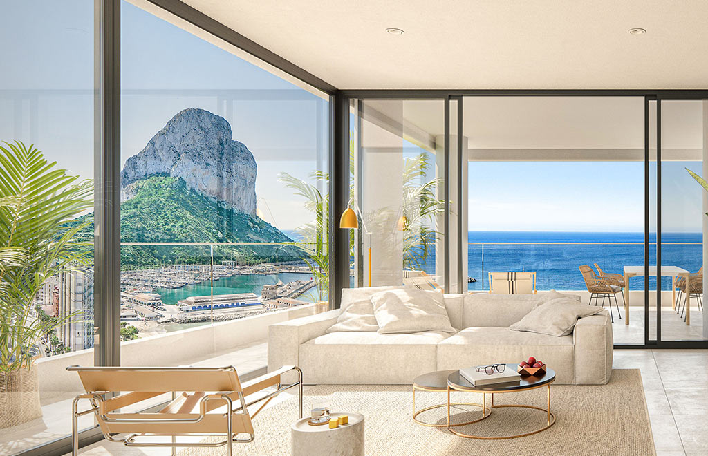 Ático de 3 dormitorios y solárium privado con increíbles vistas al mar en Calpe