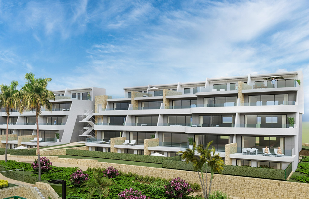 Penthouse on two floors with private solarium and sea views in Finestrat
