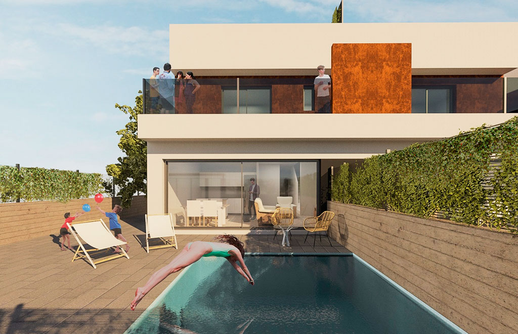 Semi-detached villas with private pool in Pilar de la Horadada