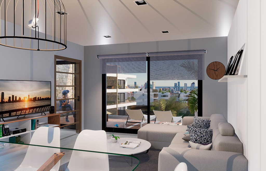 Apartamento con vistas panorámicas al mar en Finestrat