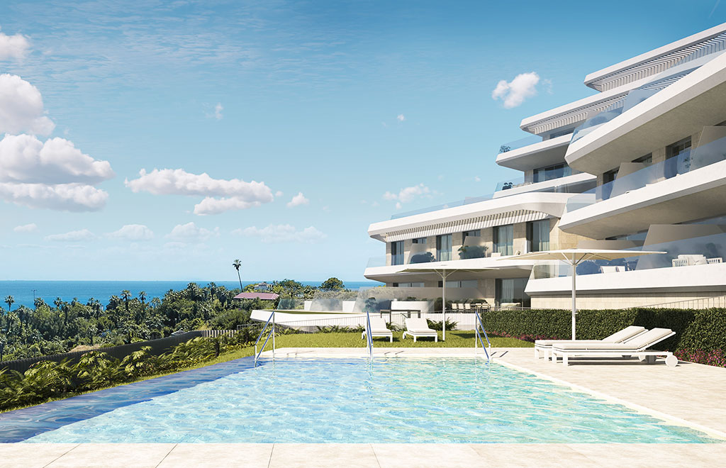 Exclusive apartments with sea views in Estepona