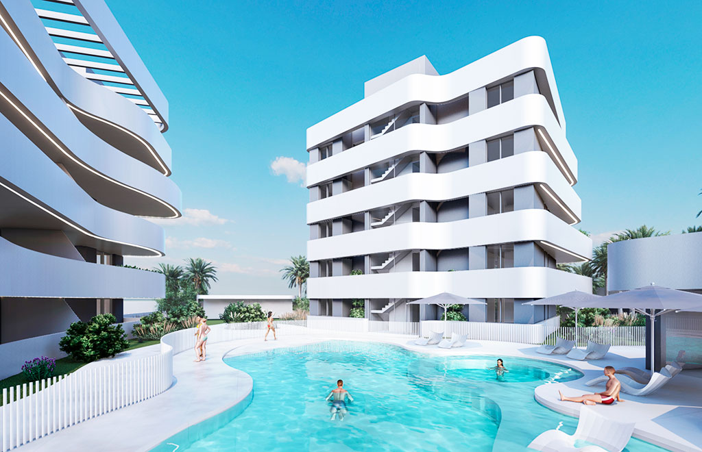 Apartments with private garden in El Raso, Guardamar