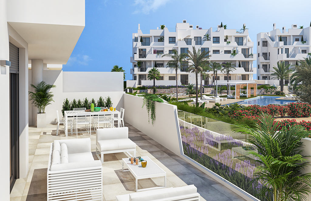 Modern ground floor apartments in Santa Rosalía Lake and Life Resort