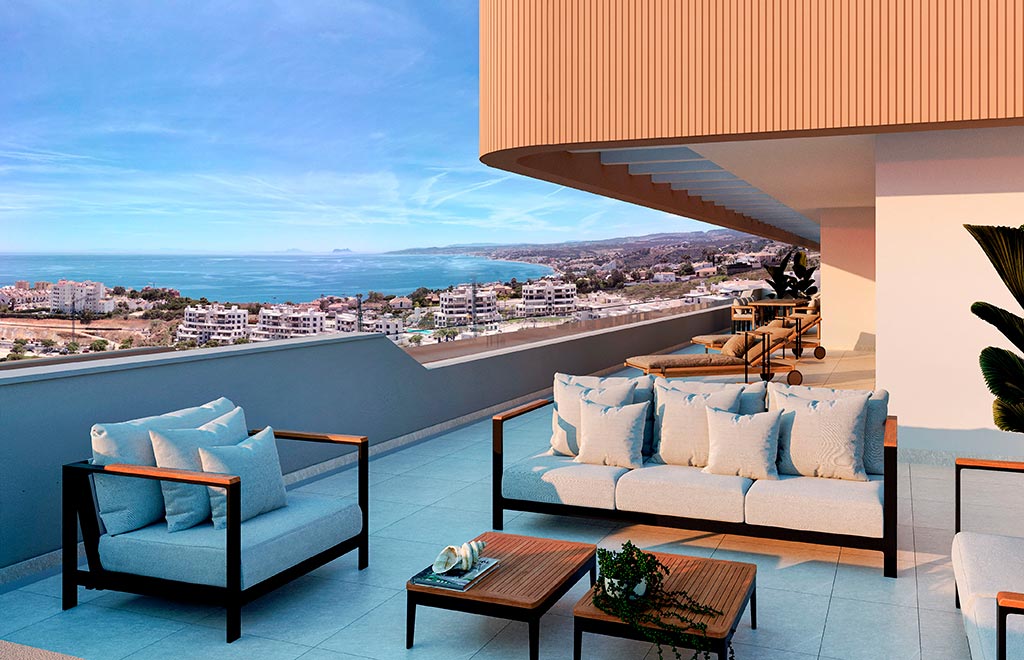Apartments with 4 bedrooms and a spacious terrace in Estepona