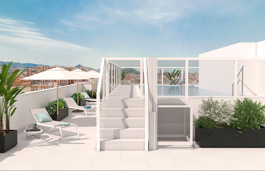 Apartment with terrace in the centre of Malaga