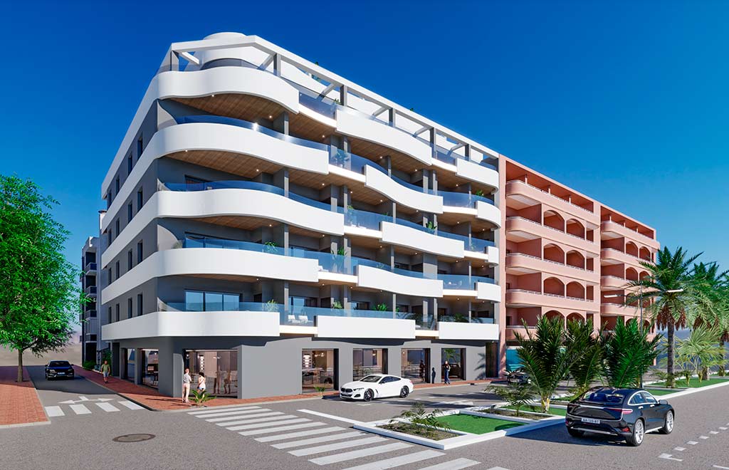 Modernos apartamentos a 130 metros de la playa en Torrevieja