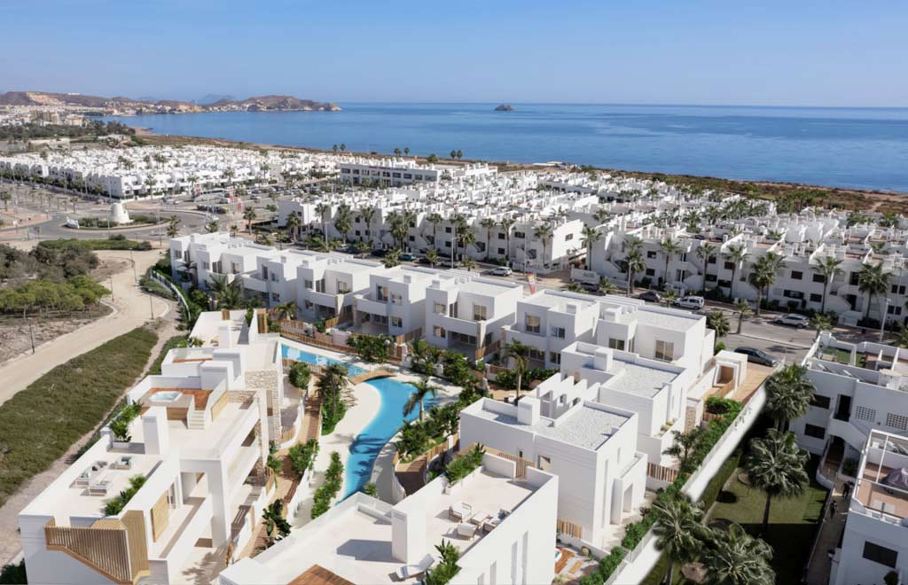 Apartamento con solárium, jacuzzi y vistas al mar a 350 metros de la playa en San Juan de los Terreros