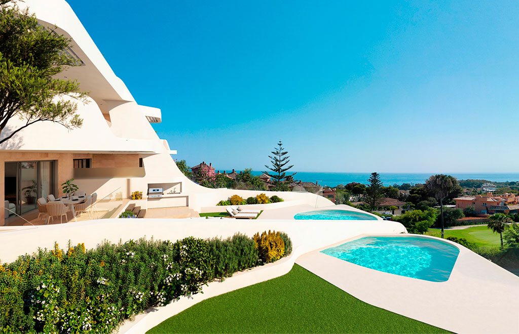 Exclusive apartment with private pool, basement and sea views in Marbella
