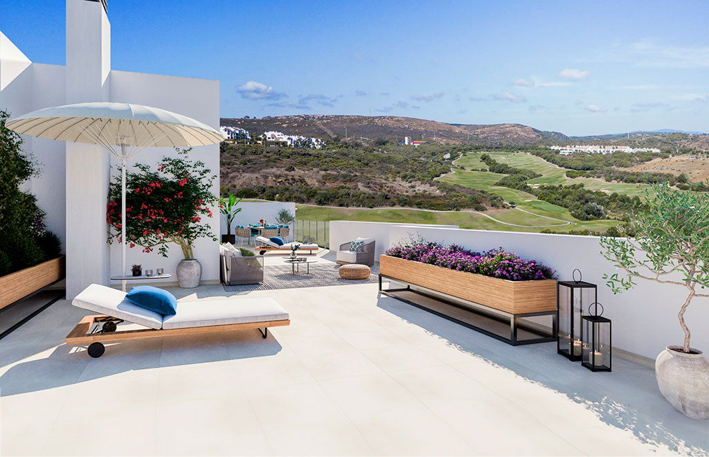 Penthouse with 3 bedrooms, large terrace and views of the golf course in San Roque