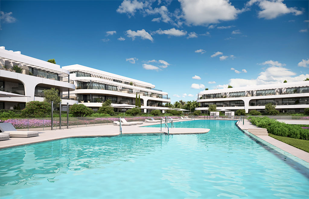 Apartamento en primera línea de golf cerca de Estepona