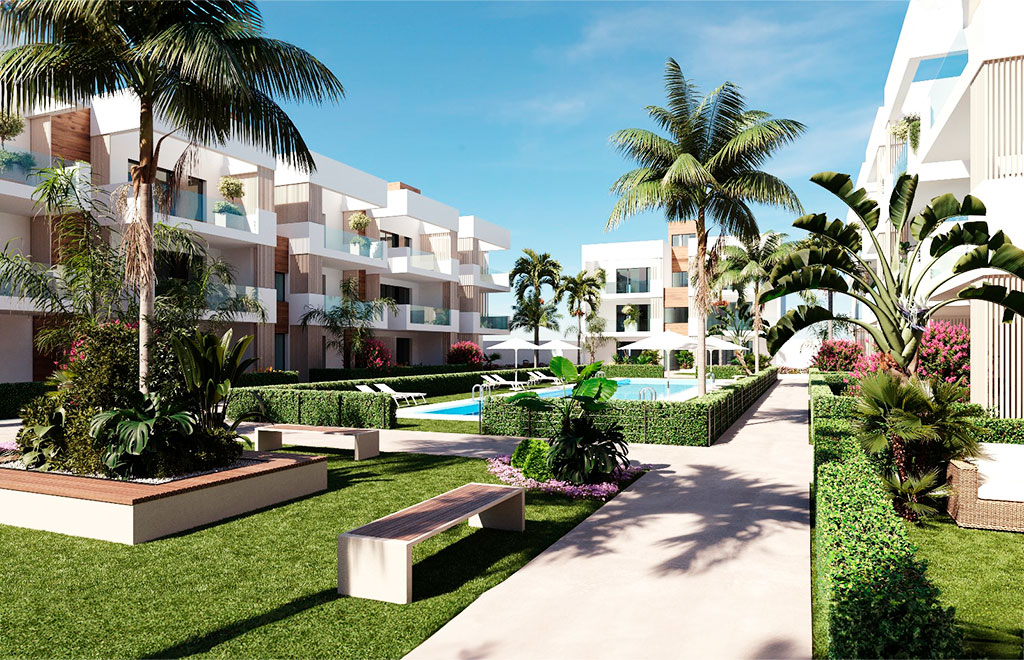 Apartamento de 3 dormitorios con jardín privado en San Pedro del Pinatar