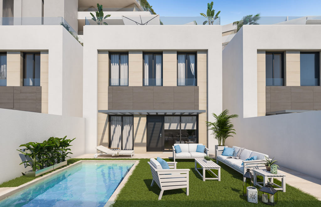 Villa with 4 bedrooms, private pool, and solarium with sea views in Águilas
