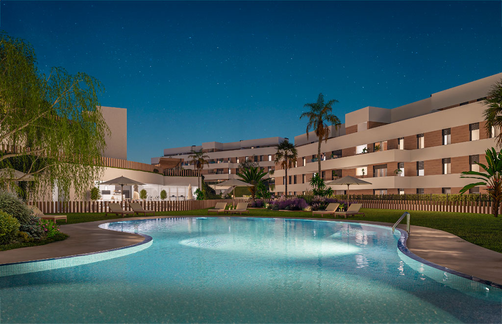 Frontline golf apartments with 3 bedrooms in Mijas Costa
