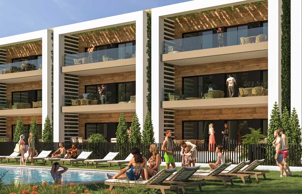 Apartamentos en primera línea de golf con jardín privado en el exclusivo La Serena Golf