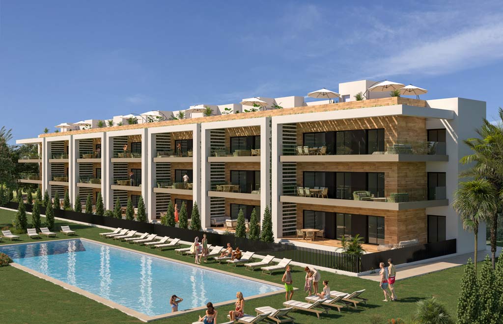Frontline golf penthouses with solarium in La Serena Golf