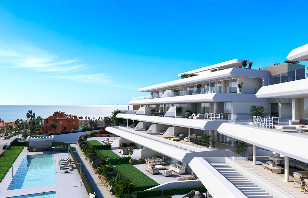 Apartamento con gran terraza y vistas al mar cerca de Casares Costa