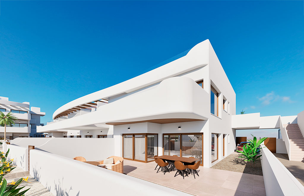 Apartamento en planta baja con gran terraza en Los Alcázares