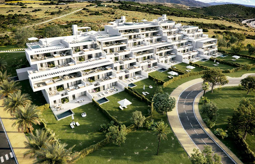 Apartamento de 2 dormitorios con gran jardín y piscina privada en Casares