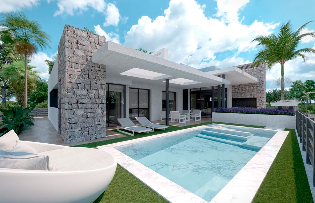 Exclusive villa with basement, solarium and two private pools in Santa Rosalía