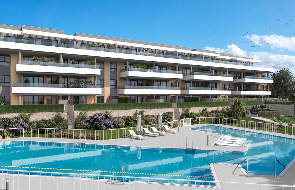 Apartamento en planta baja con jardín y vistas al mar en Torremolinos