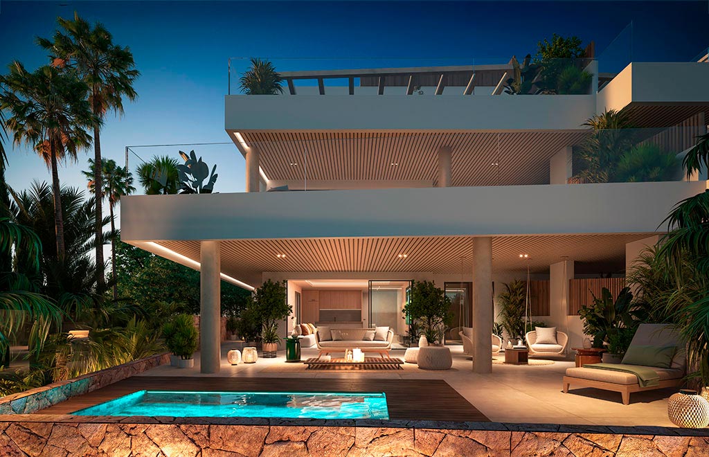 Apartment with 3 bedrooms, private pool and sea views close to the golf course in Marbella