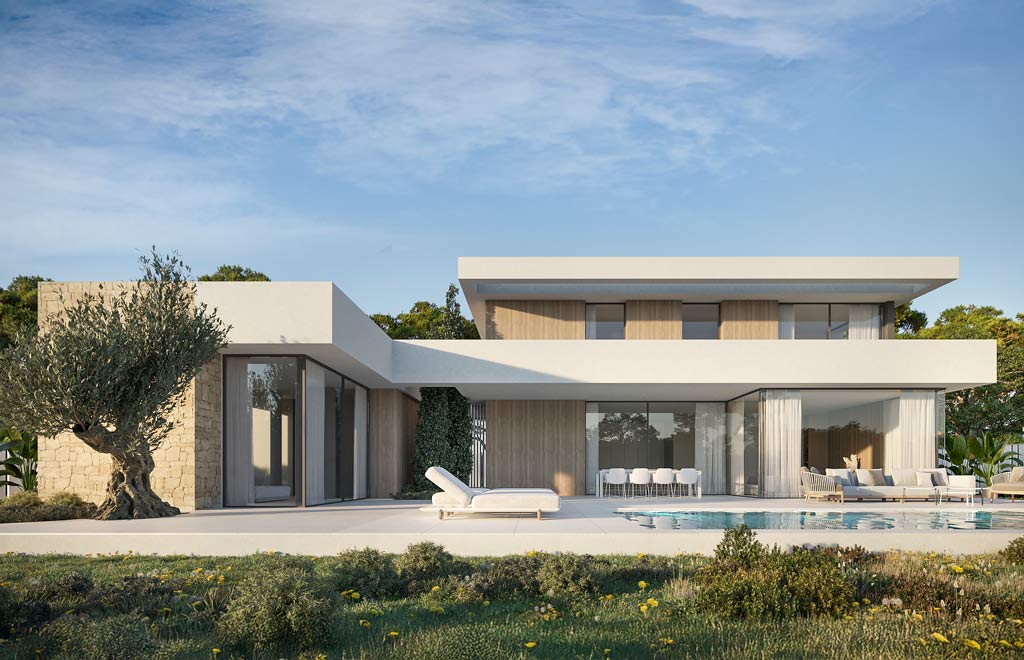 Exclusiva villa con 5 dormitorios, sótano e increíbles vistas panorámicas en Benissa 