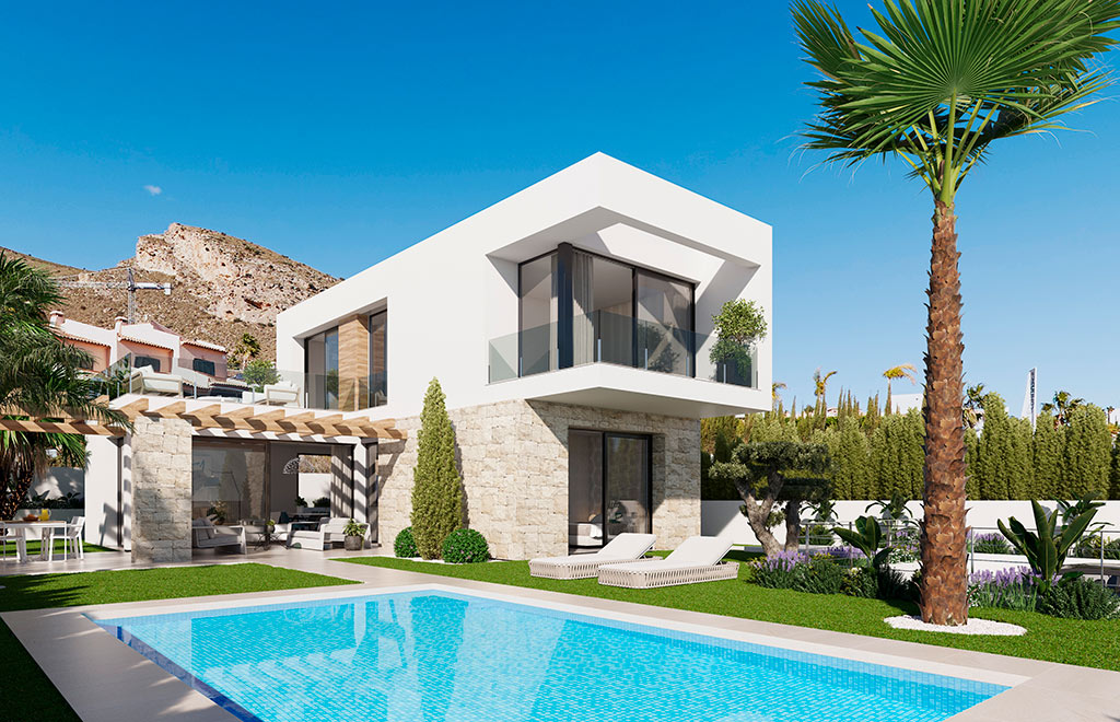 Villas de lujo con piscina privada y espectaculares vistas al mar en Finestrat