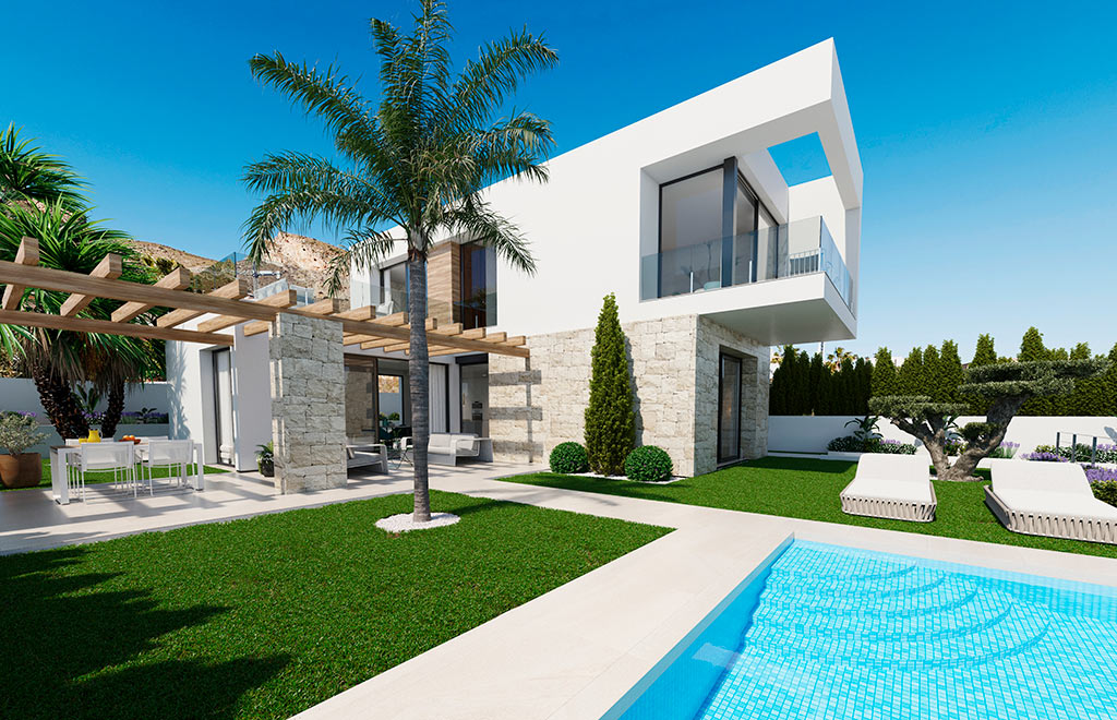 Exclusive villa with 4 bedrooms, basement and private pool in Finestrat