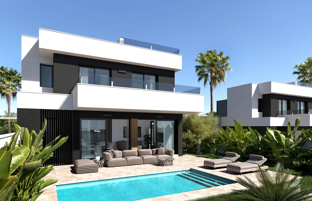 Modern villa with 3 bedrooms, solarium and private pool in Ciudad Quesada
