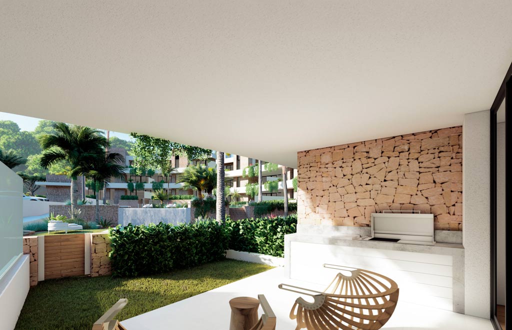 Apartamento en planta baja con 3 dormitorios y jardín privado en La Manga Club