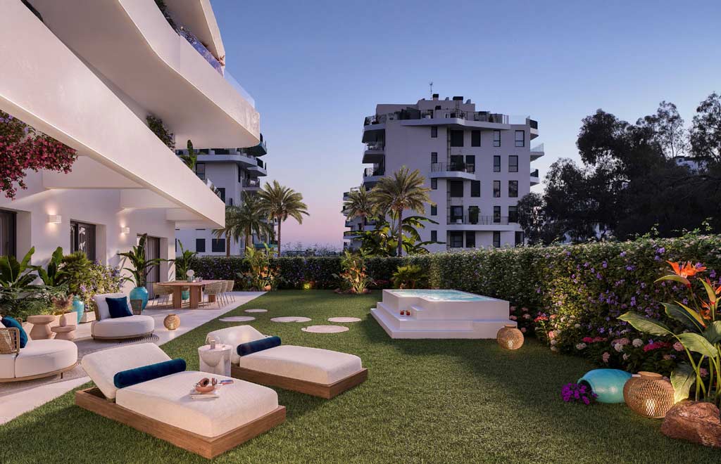 Apartment with 1 bedroom and private garden, 450m from the beach in Villajoyosa
