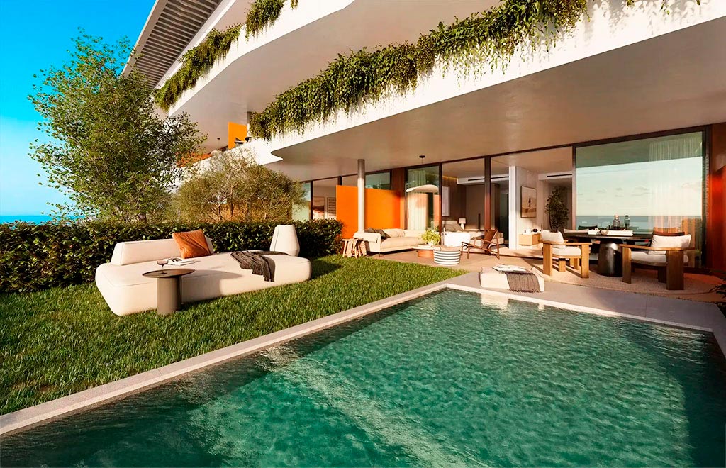 Exclusivos apartamentos en planta baja con piscina privada en Fuengirola