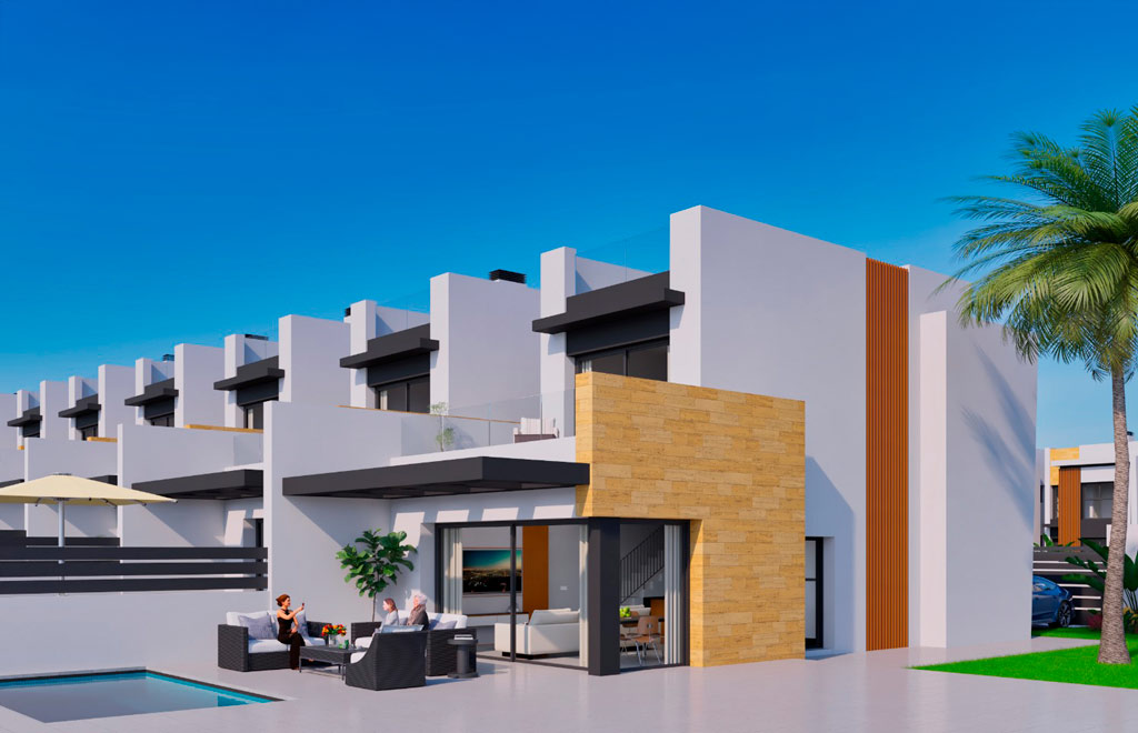 Moderna villa de 3 dormitorios y solárium privado a 600 metros de la playa en Torrevieja