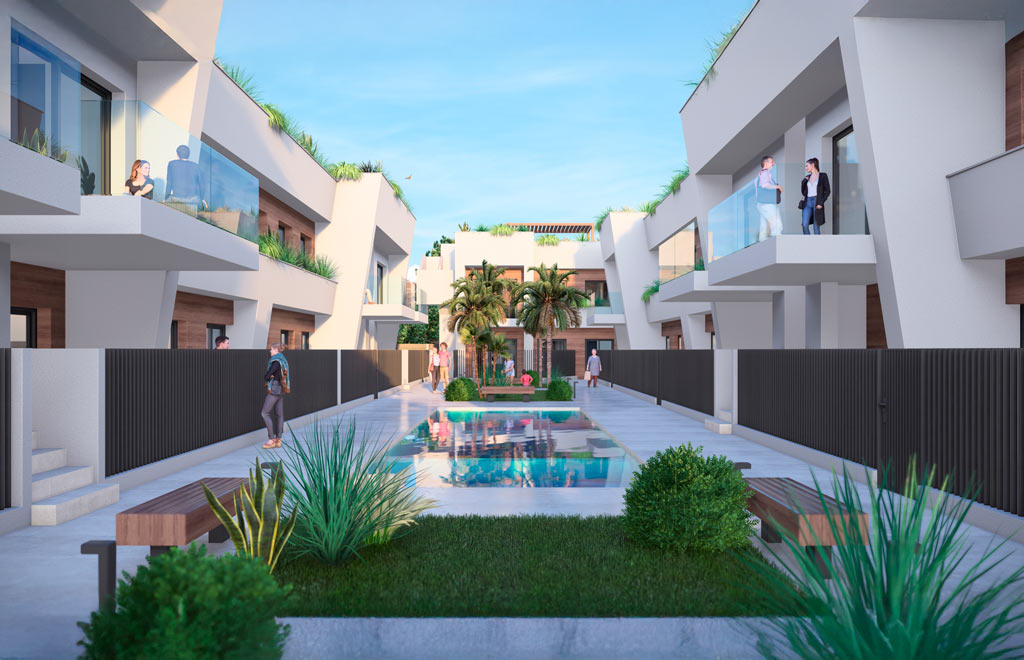 Apartamento en planta alta con 3 dormitorios y solárium privado en Torre Pacheco