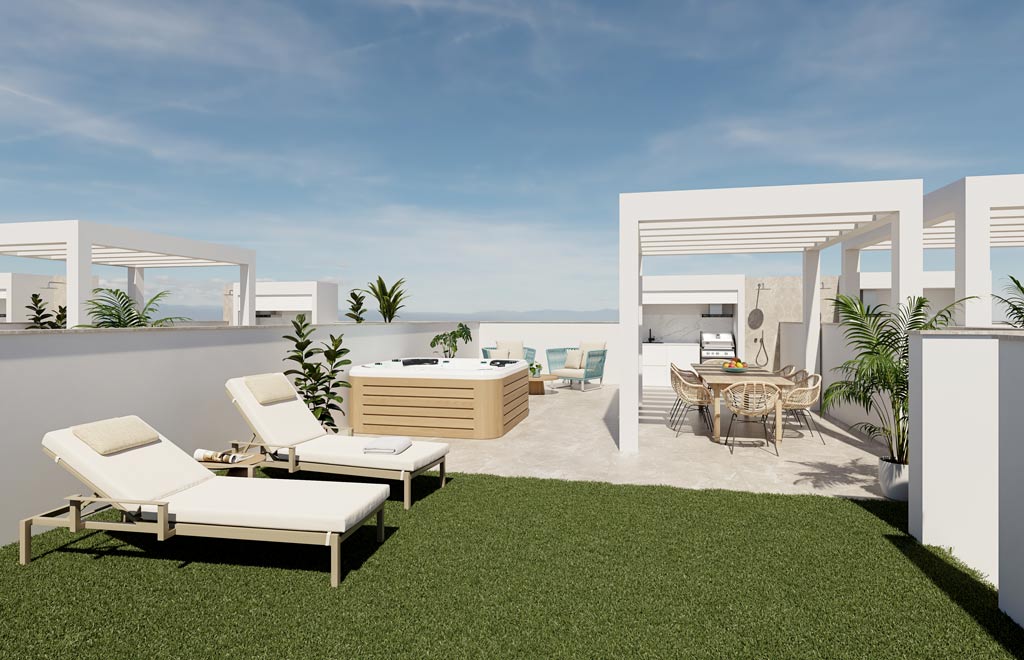 Top floor apartments with 3 bedrooms and private solarium in Pilar de la Horadada