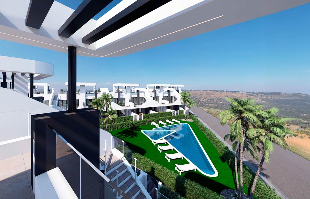 Apartments on the top floor with 3 bedrooms and private solarium in San Fulgencio
