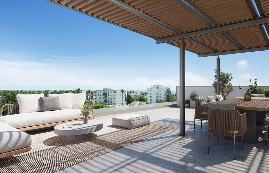Ático dúplex de 3 dormitorios con vistas al mar en San Pedro de Alcántara