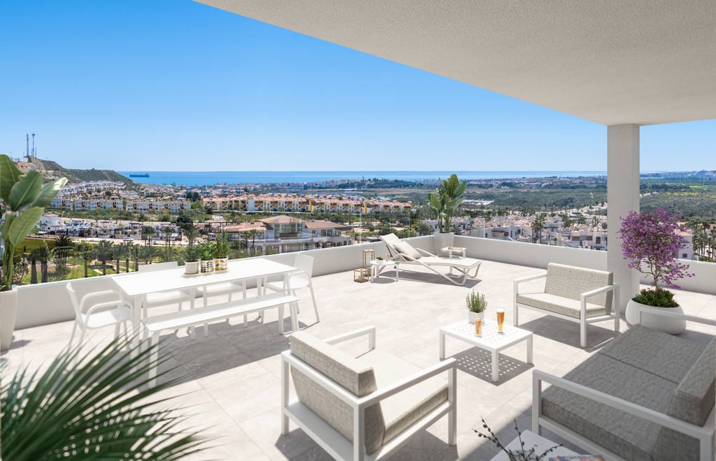 Apartments with 3 bedrooms and exceptional panoramic sea views in Vera Playa, Almeria
