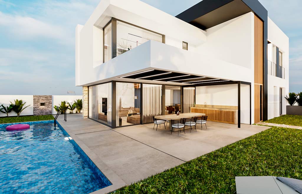 Chalet de lujo con sótano y piscina privada en La Zenia