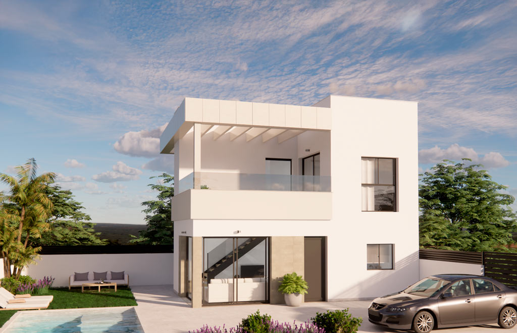 Modern villa with 3 bedrooms and private pool in Vistabella Golf