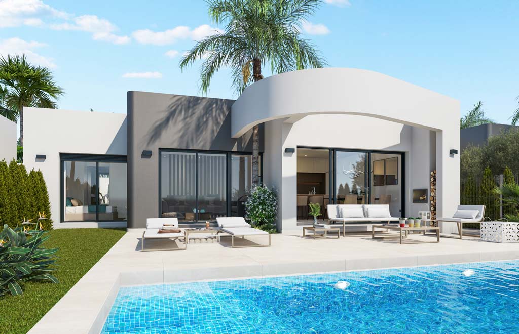 Villa en primera línea de golf con 3 dormitorios, piscina privada y vistas panorámicas en La Serena Golf